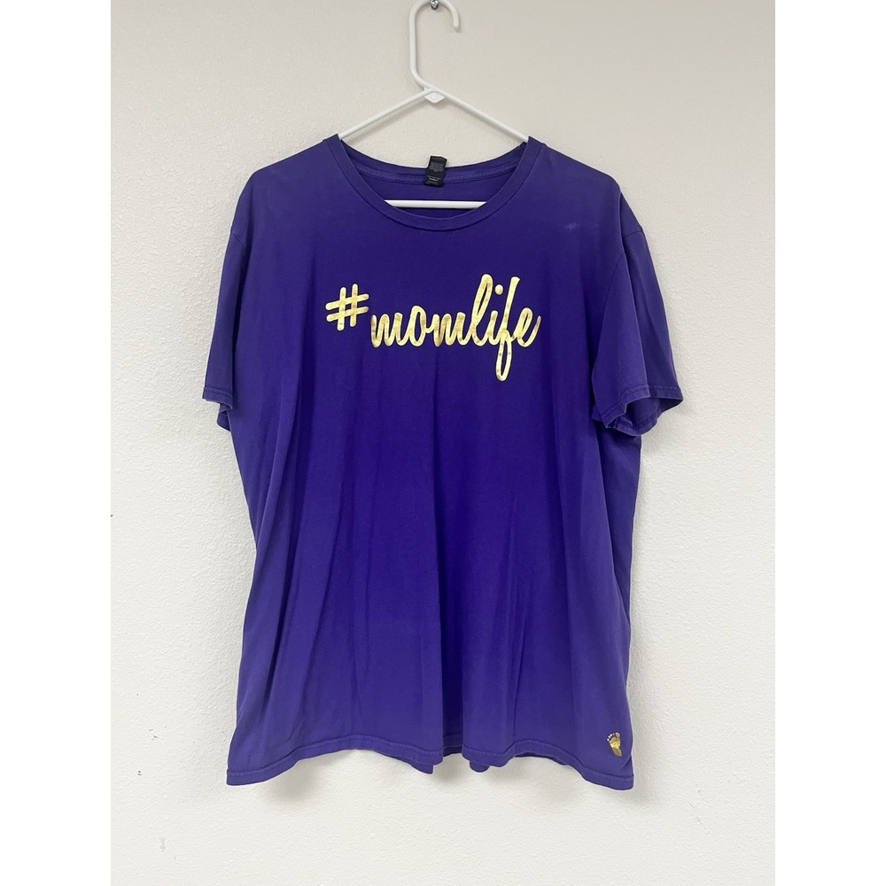 Purple Mom Life Tee Size Xl. Gently Worn. Good Condition